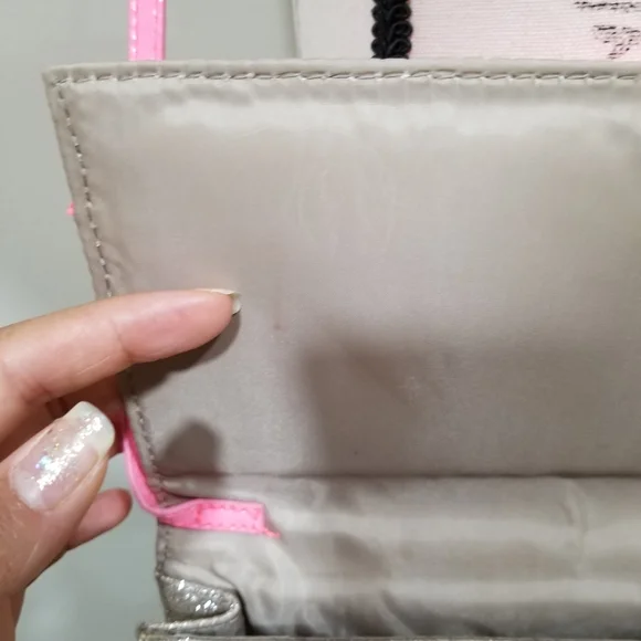 H&M Crossbody Clutch Purse Color Pink And Silver Glitters...!! - Picture 9 of 13